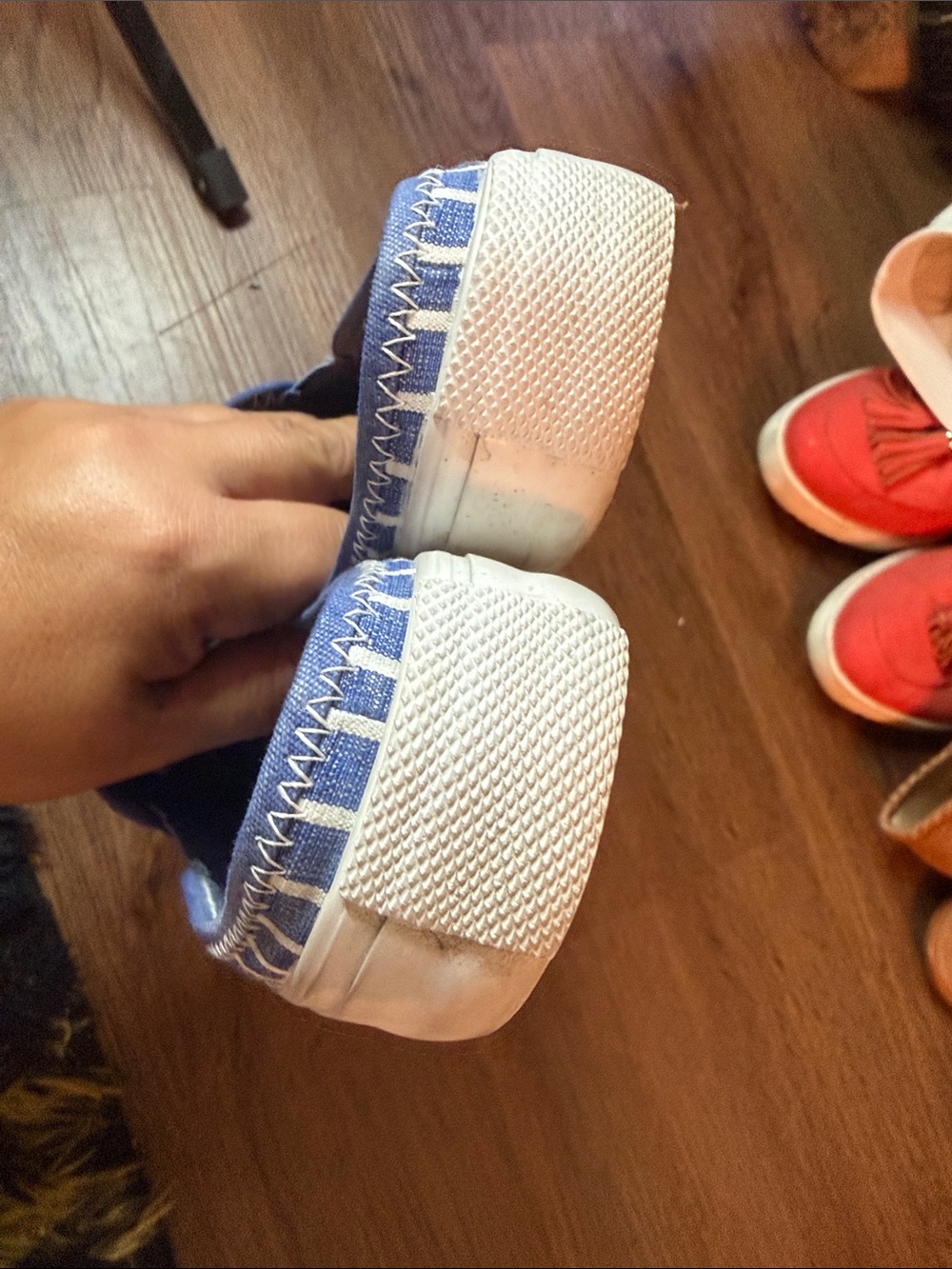 Chaps Women’s Blue Striped Slip-On Shoes size 8.5M EUR 39 - Picture 4 of 8